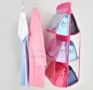 6 Pockets Pouch Hanging Handbag Organizer