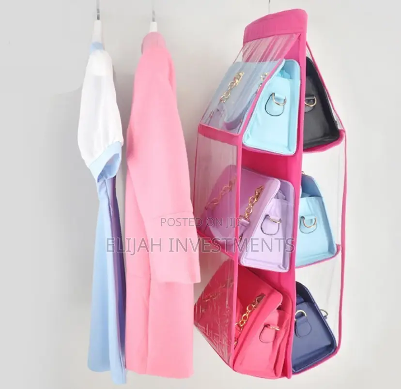 6 Pockets Pouch Hanging Handbag Organizer