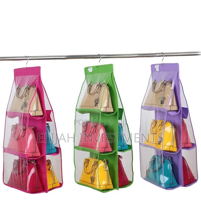 6 Pockets Pouch Hanging Handbag Organizer