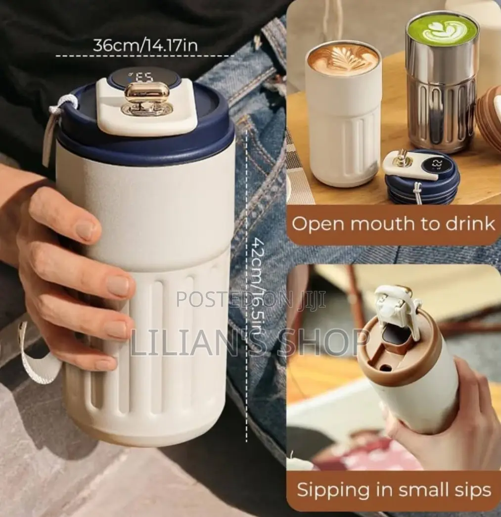 Smart Thermos Mug With LED Temperature Display