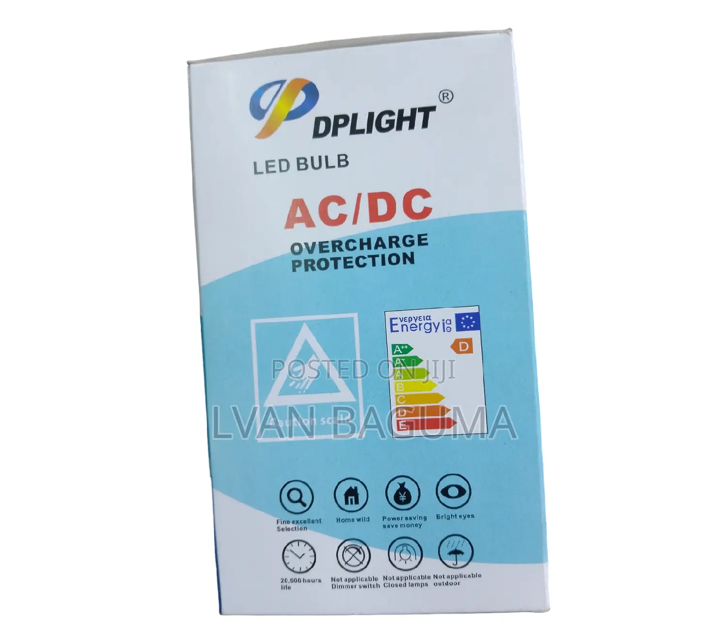 DP Light Rechargeable Bulb 4 - 6 HRS - 2 Year Warranty