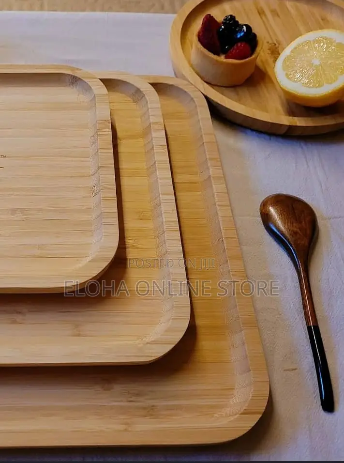 3pcs Wooden Serving Trays