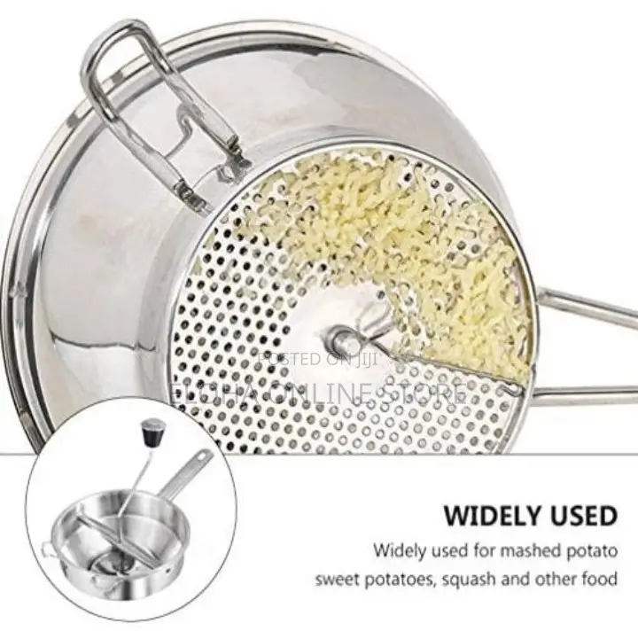 Stainless Steel Potato Masher, Food Mill/Vegetable Strainer