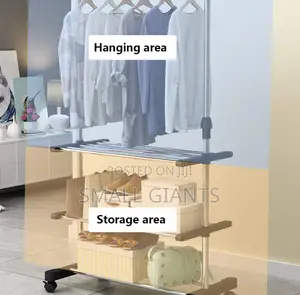 Adjustable Rolling Clothes Rail