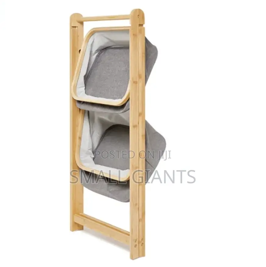 Bamboo Storage Ladder Laundry Basket