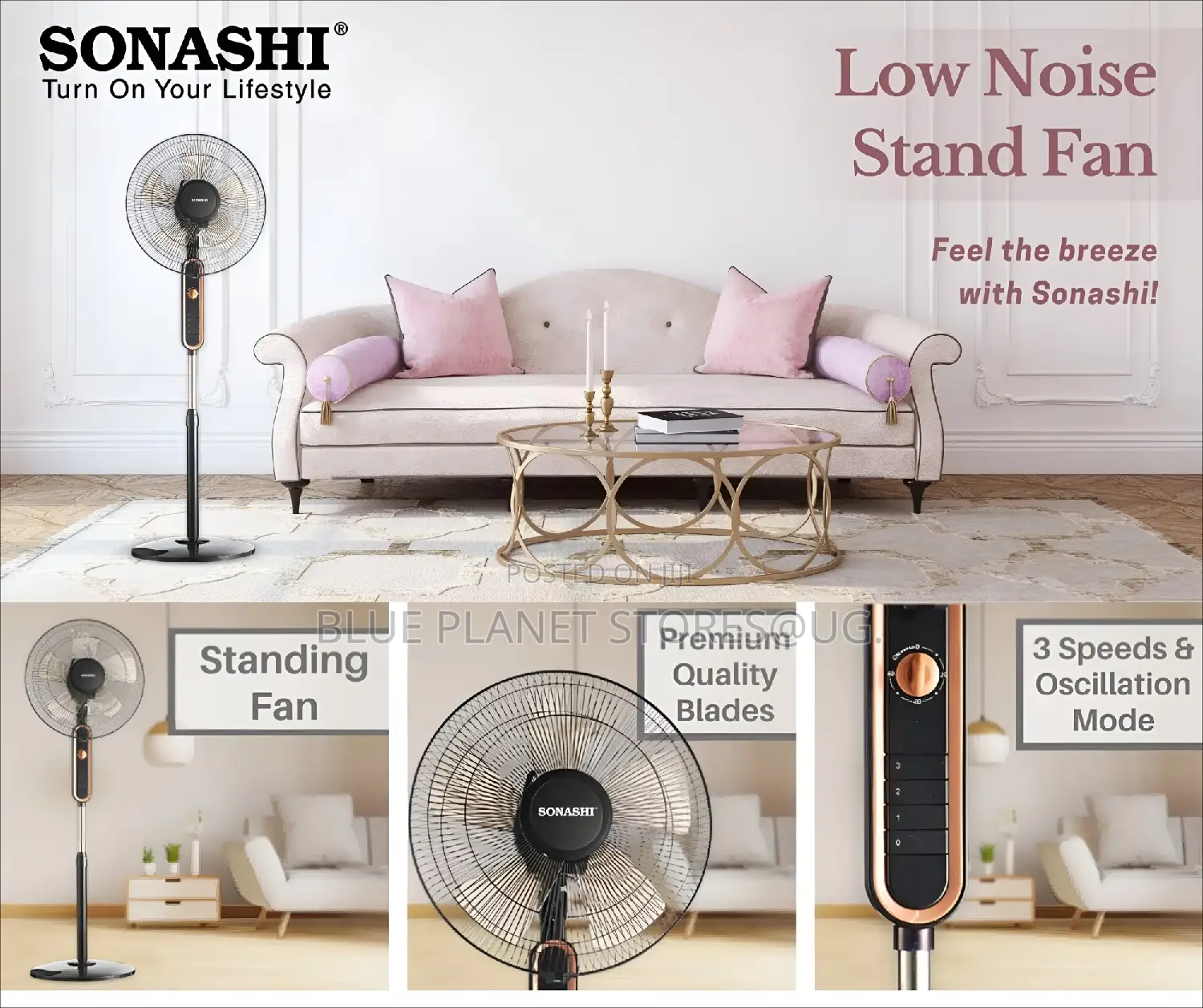 SONASHI 16inch Stand Fans \\ 60w \\ SF-8025S.