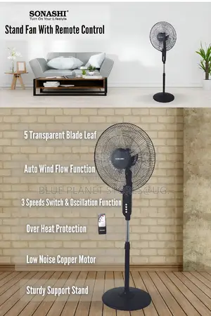 SONASHI 16-Inch Stand Fans With a Remote \\ 60w \\ SF-8027SR