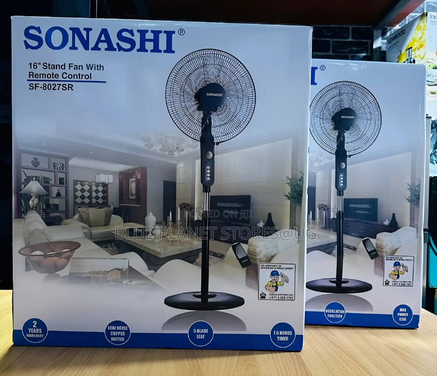 SONASHI 16-Inch Stand Fans With a Remote \\ 60w \\ SF-8027SR
