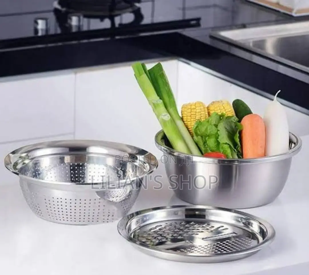 Multifunction Stainless Drain Basket With Vegetable Chopper