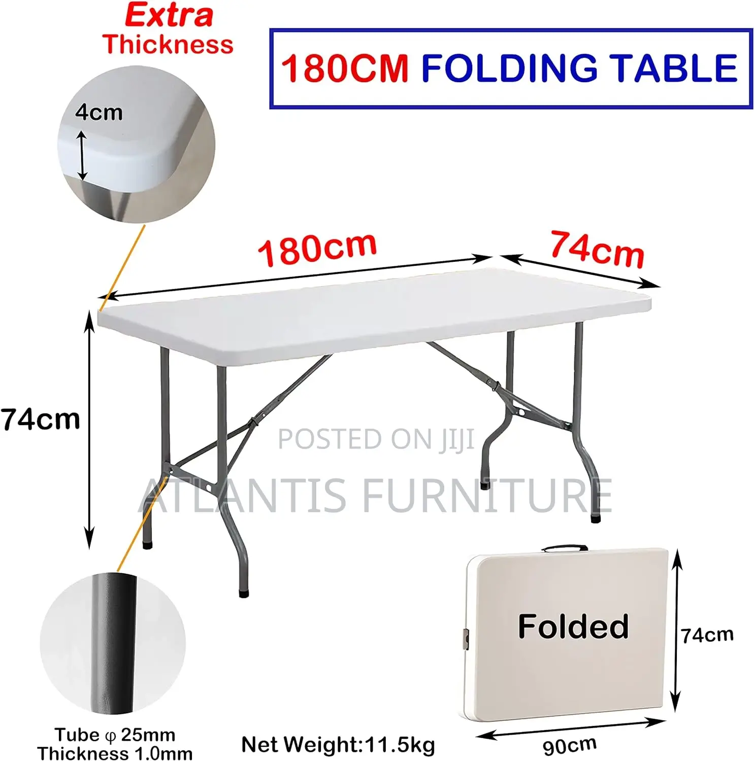 180cm Folding Table