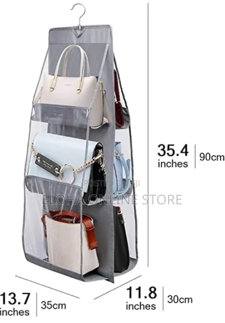 Clear Purse Handbag Hanging Storage Bag Organizer Closet