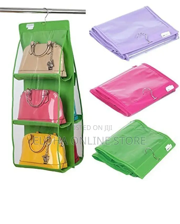 Clear Purse Handbag Hanging Storage Bag Organizer Closet