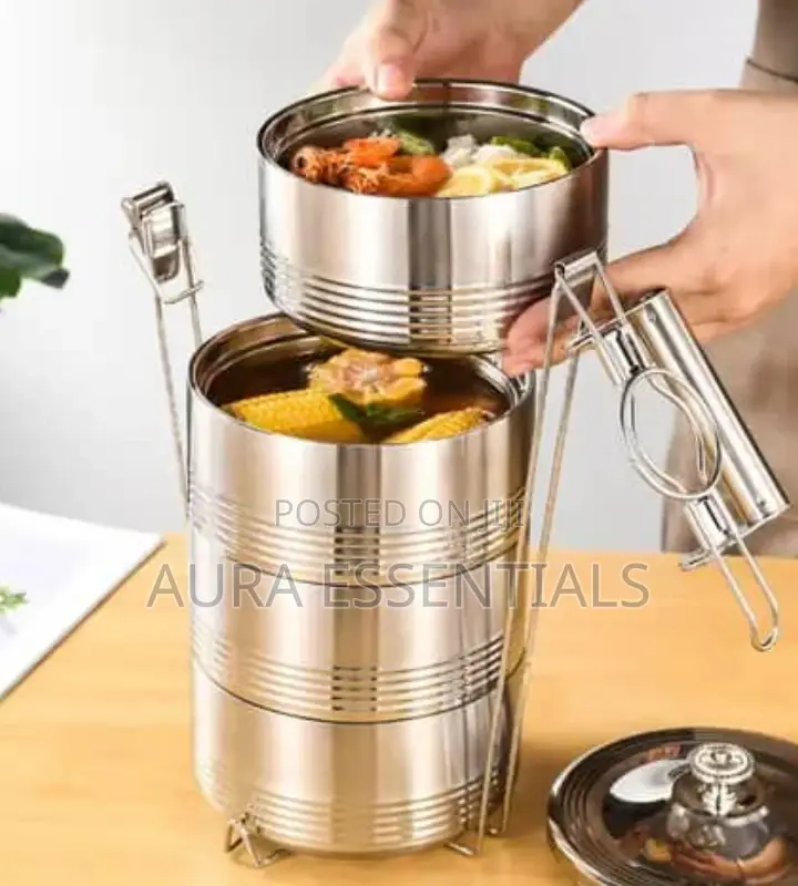 4layers Large Stainless Steel Lunch Box