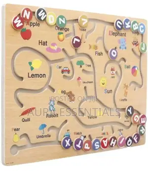 Wooden Alphabet Tracing Board Game for Kids