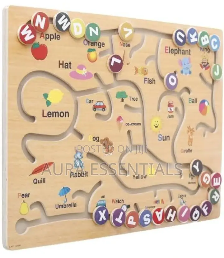 Wooden Alphabet Tracing Board Game for Kids