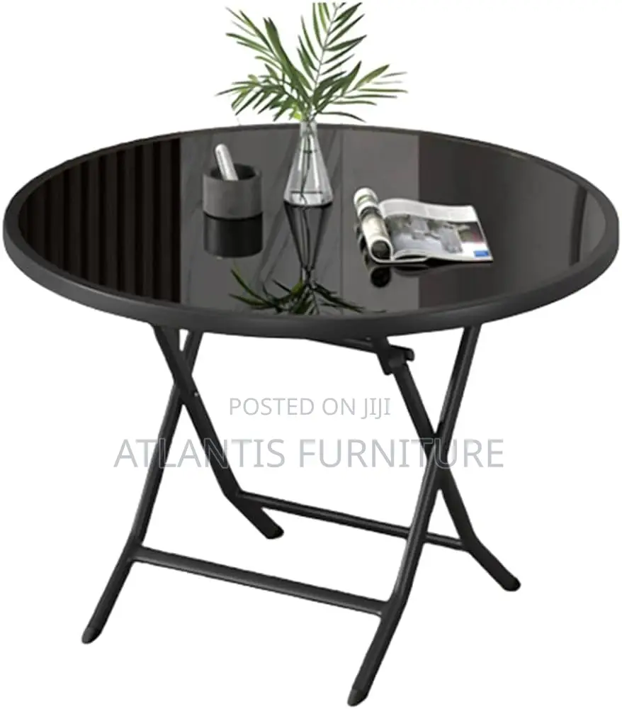 Round Glass Table Foldable