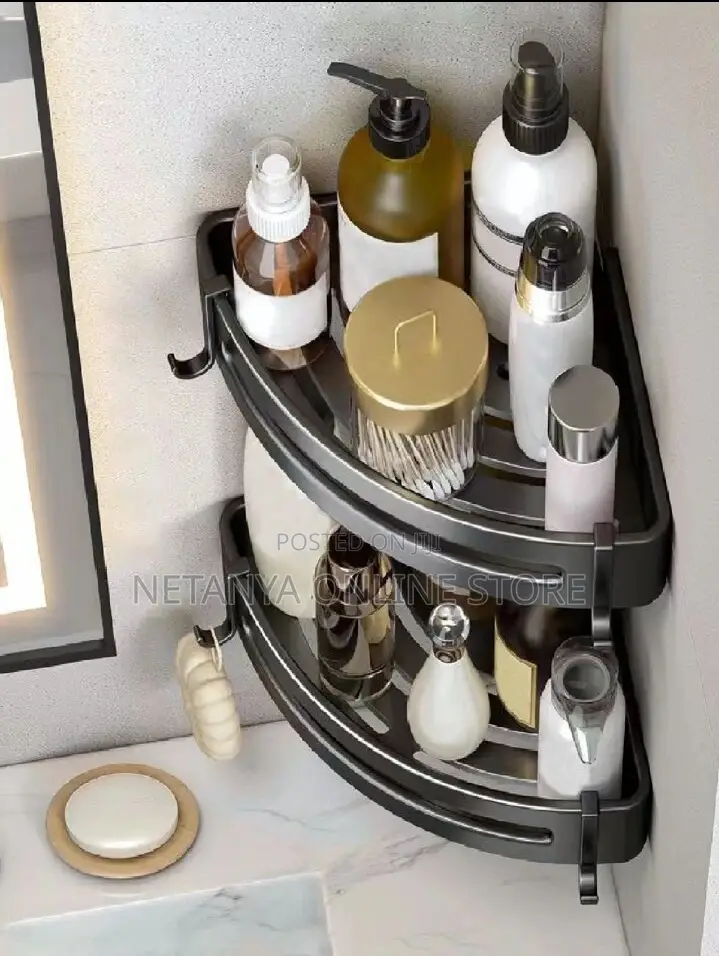 Thickened Aluminum Bathroom Corner Shelf