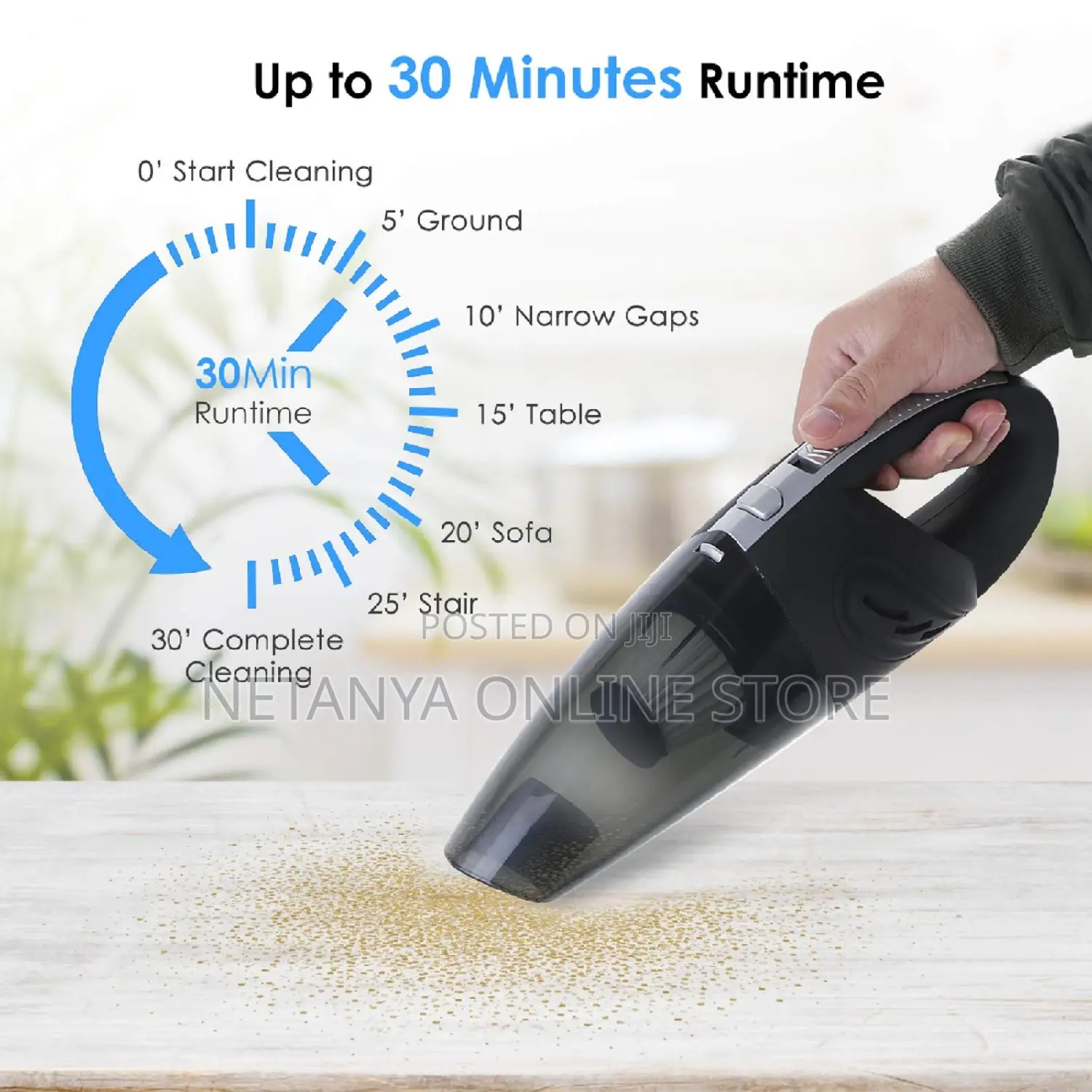 Rechargeable Portable Home and Car Vacuum Cleaner