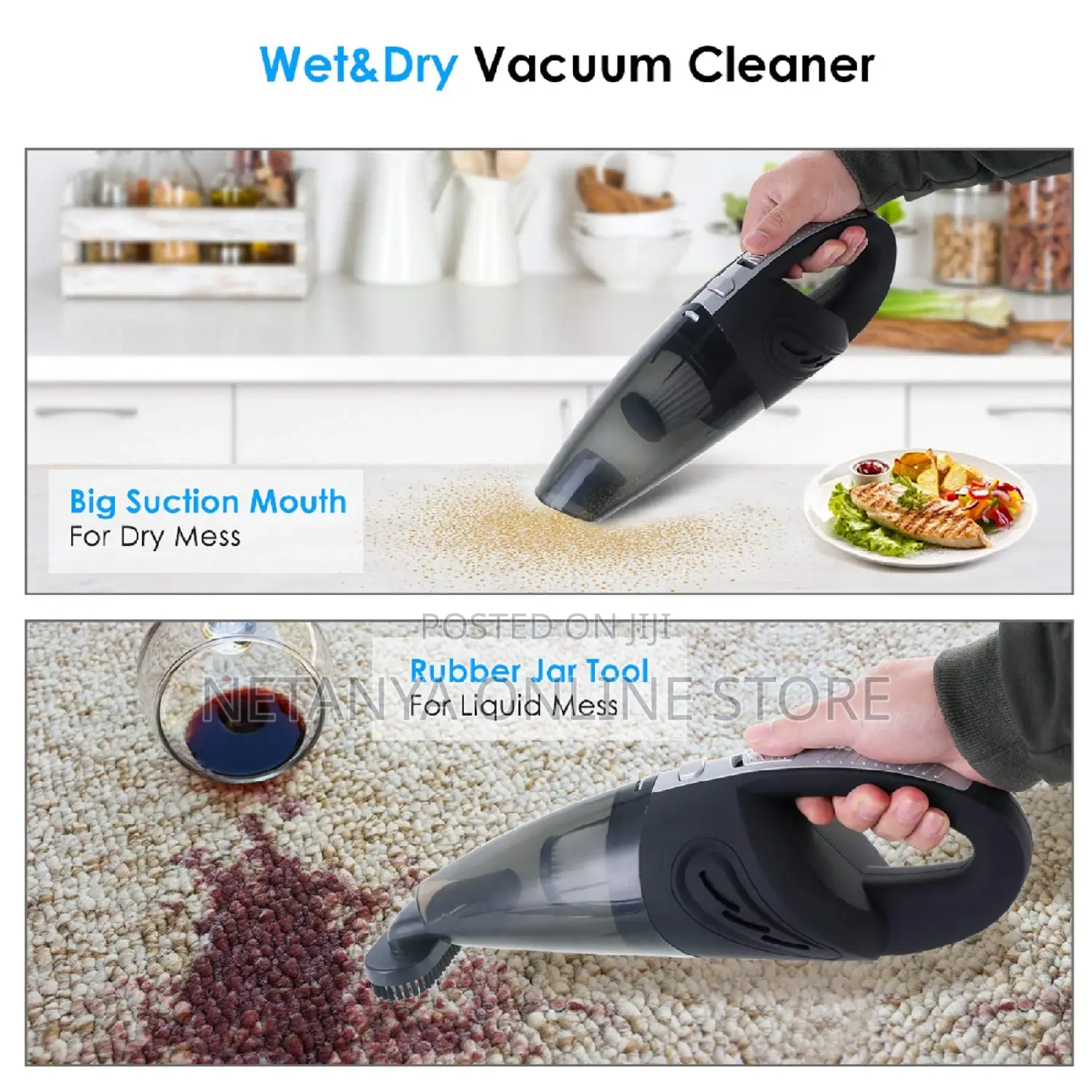 Rechargeable Portable Home and Car Vacuum Cleaner