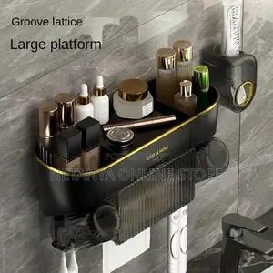 Multifunctional Toothbrush Holder and Toothpaste Dispenser