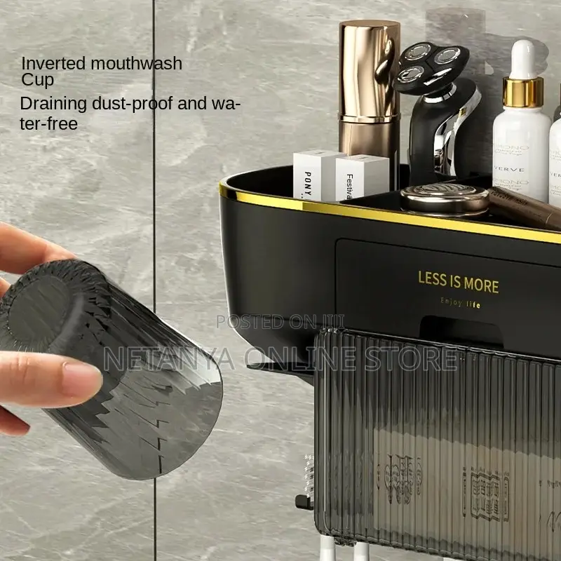 Multifunctional Toothbrush Holder and Toothpaste Dispenser