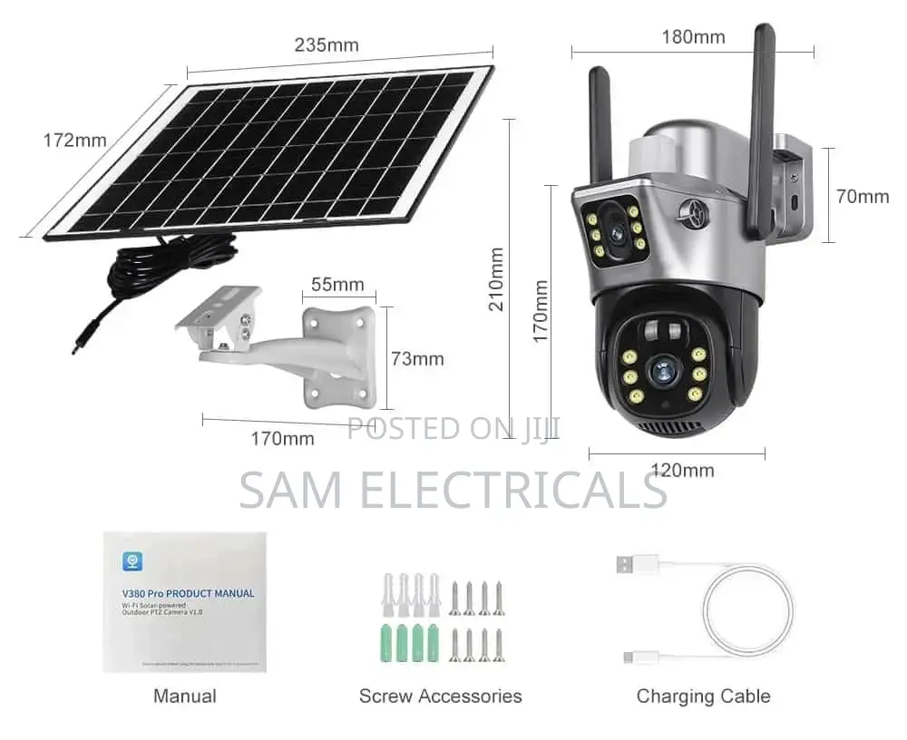 Dual Lens 4G Solar Camera (Simcard Camera