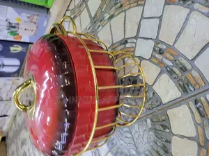 Ceramic Food Warmer/Gold Stand Apiece