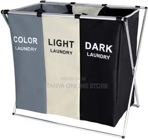 3 Grid Waterproof Laundry Basket