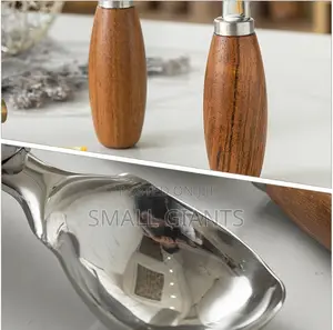 Multi Function Stainless Steel Wooden Handle Scoop