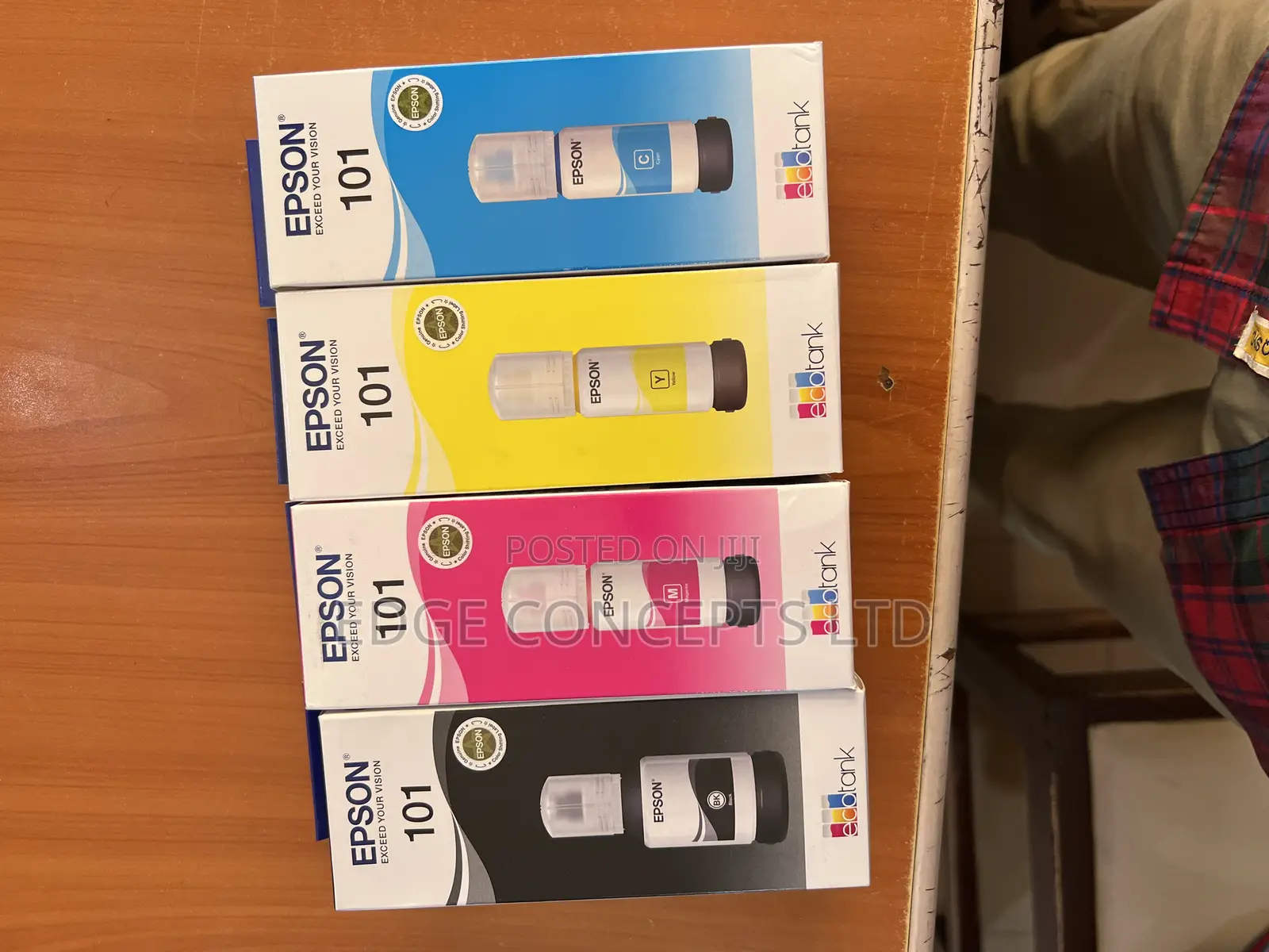 A Set of Epson Ink 101 C M Y Bk
