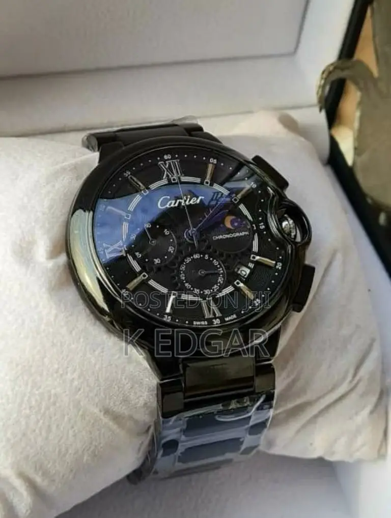 Black Cartier Watch