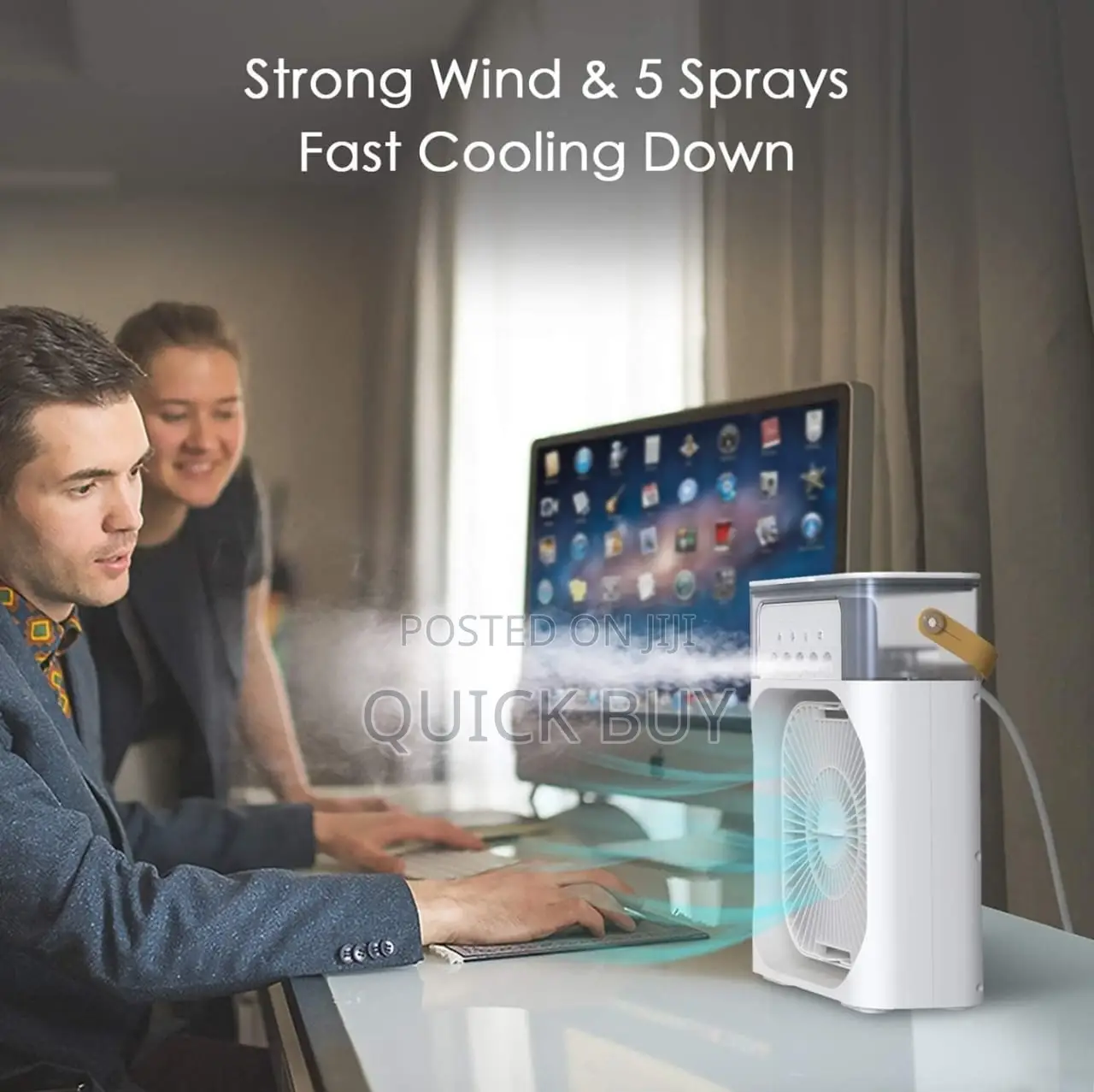 2 in 1 Air Cooler Fan With Powerful Humidifier