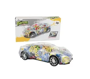 Kids Racing Toy Car Battery Operated Bump and Go Graffiti