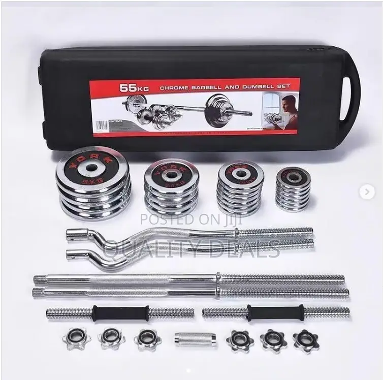 55kg Adjustable Dumbbells Barbell Set