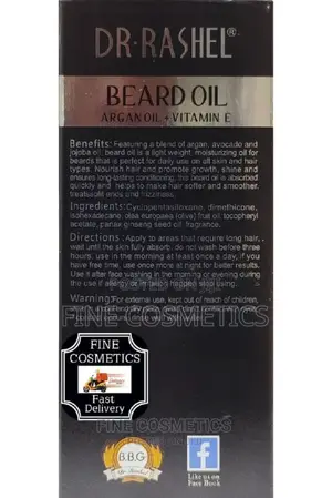 Original Dr Rashel Beard Growth Hair Booster Oil + Vitamin E