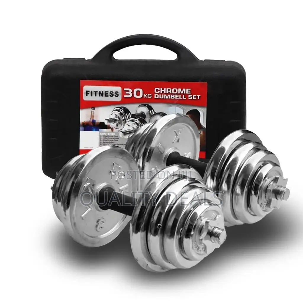30kg Adjustable Dumbbells and Barbell Set