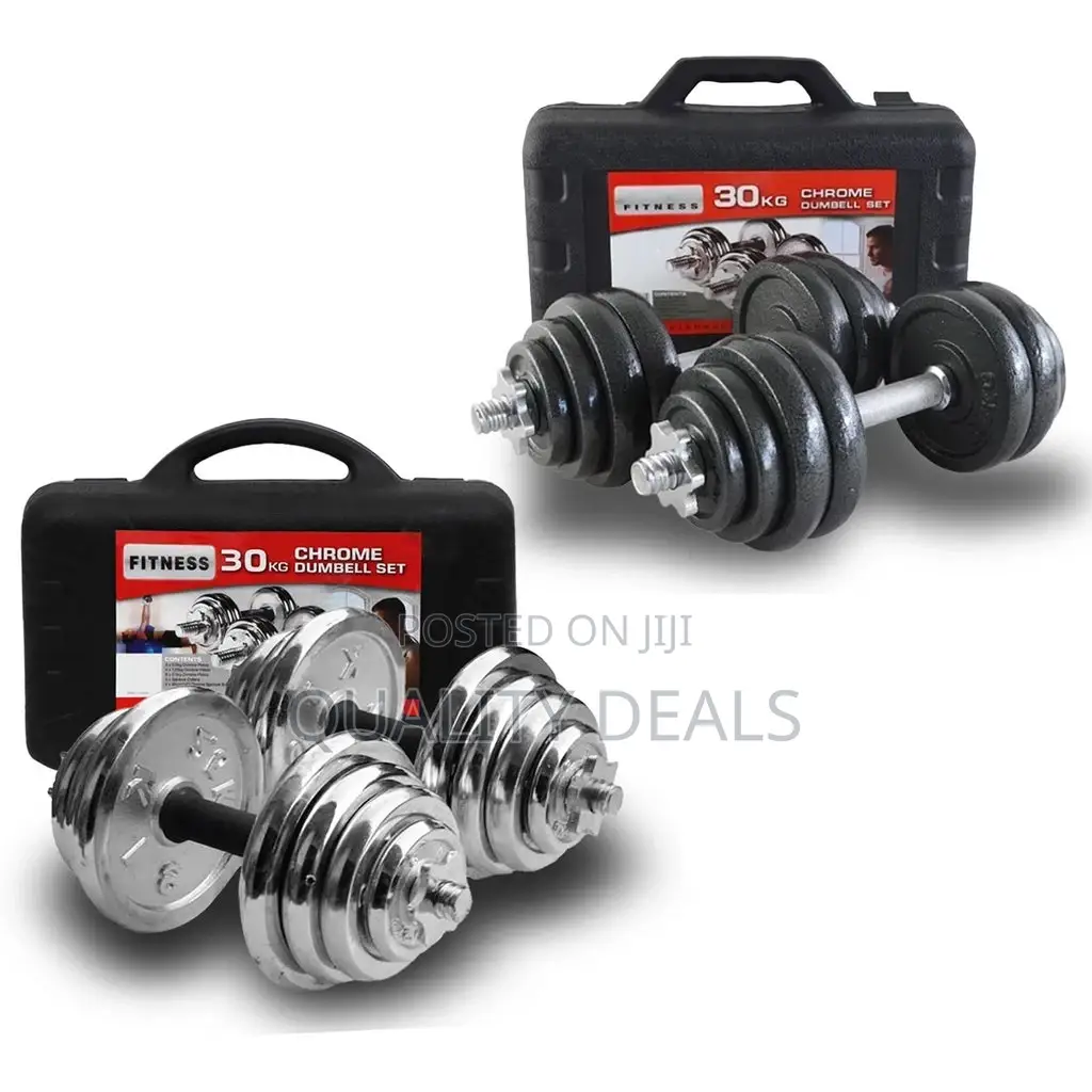 30kg Adjustable Dumbbells and Barbell Set