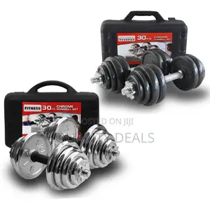 30kg Adjustable Dumbbells and Barbell Set