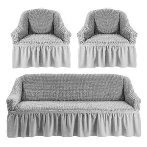 3 + 1 + 1 Elastic Sofa Seat Cover Set - Grey