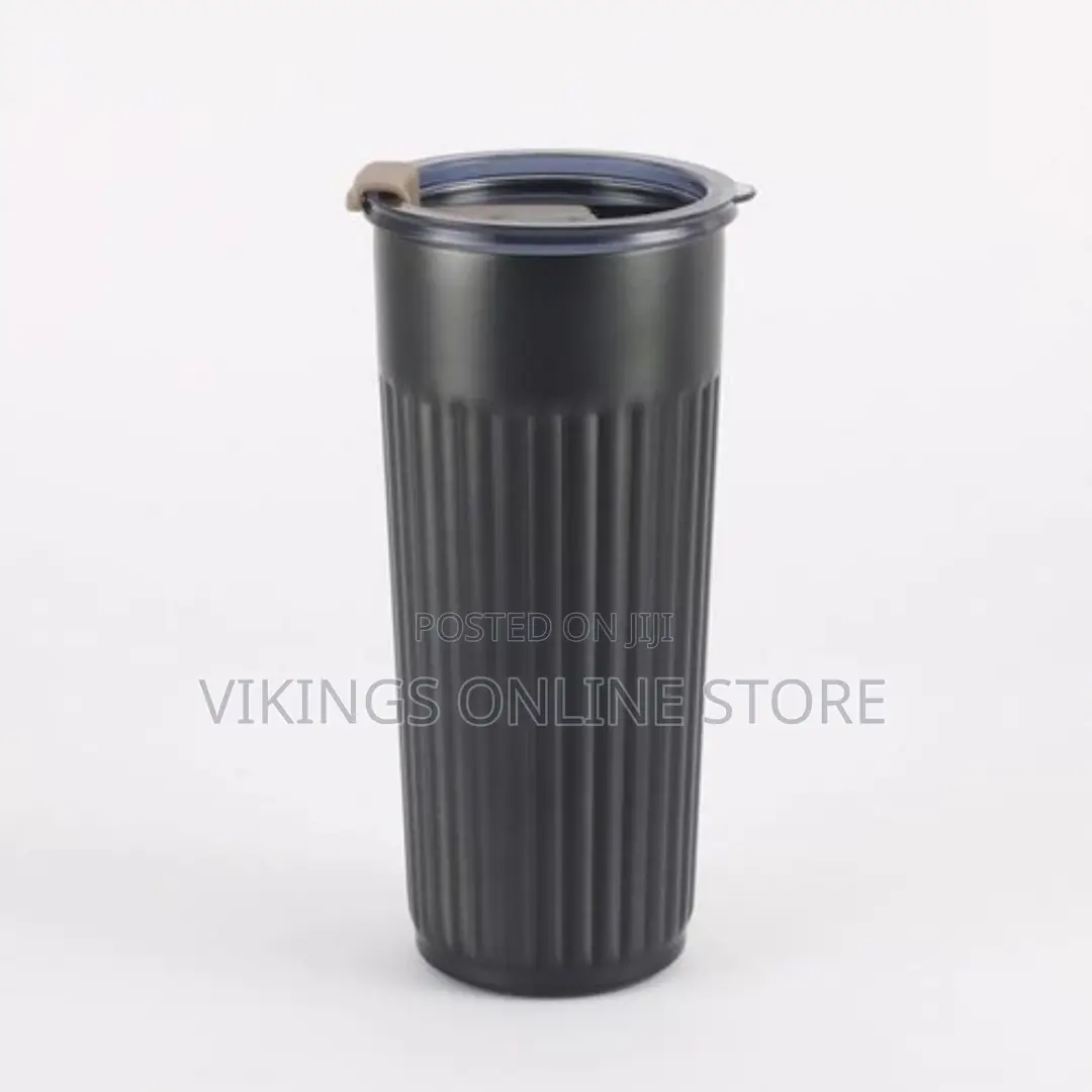 Stainless Steel Thermos Travel Mug - Black
