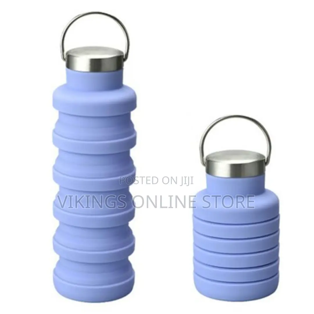 Outdoor Silicone Telescopic Travel Water Kettle Handle Lid