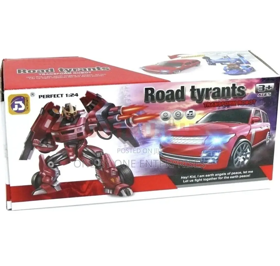 Kids Toy Car Road Tyrants Transformer Car for Unisex,Color