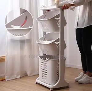 Universal Wheel Multi-Layer Dirty Clothes Laundry Hamper