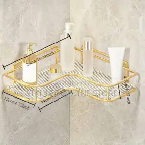 1 Pc of Acrylic Triangle Storage Bathroom Rack Corner Shelf