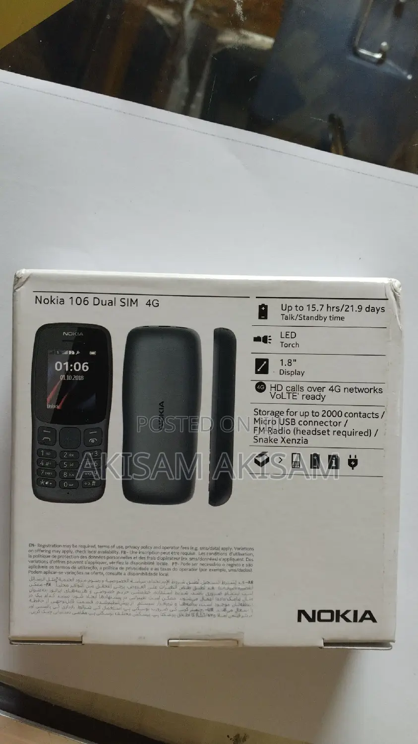 New Nokia 106 Black