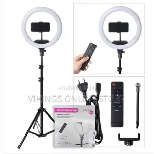 Photo - Dimmable Nonpolar Ring Light 3 Color 12.5'', Black