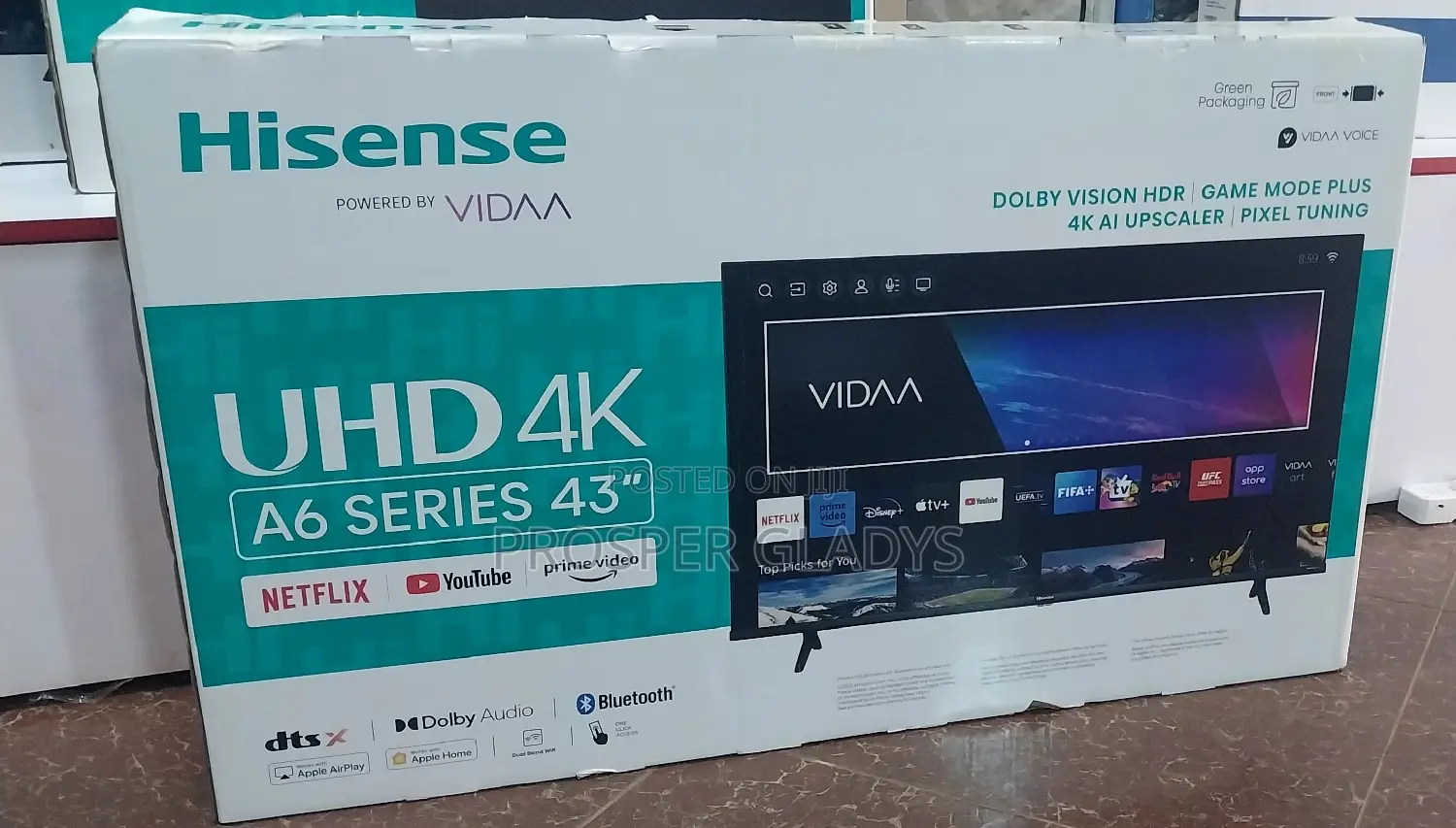 Hisense 43 Smart UHD Flat Screen Flameless.