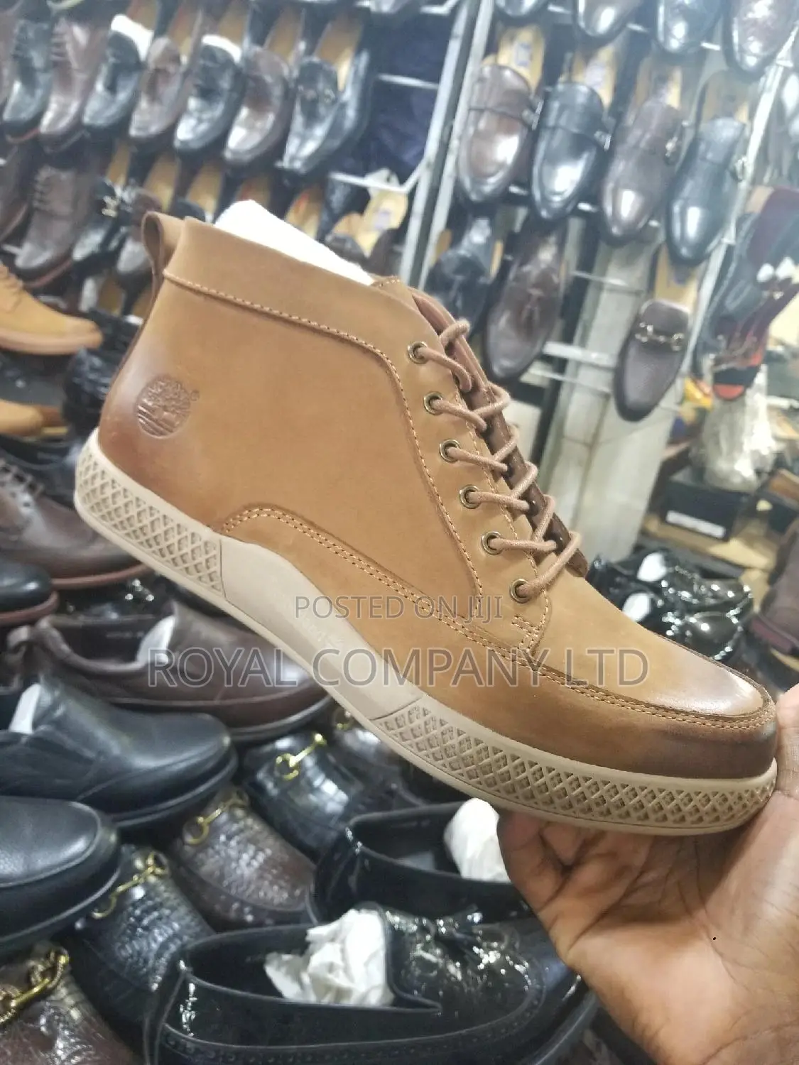 Genuine Leather Boot Brown Color