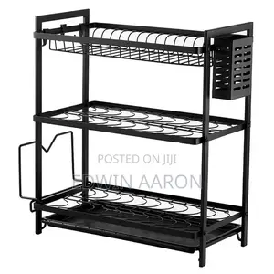 3 Tier Black Kitchen Dish Rack