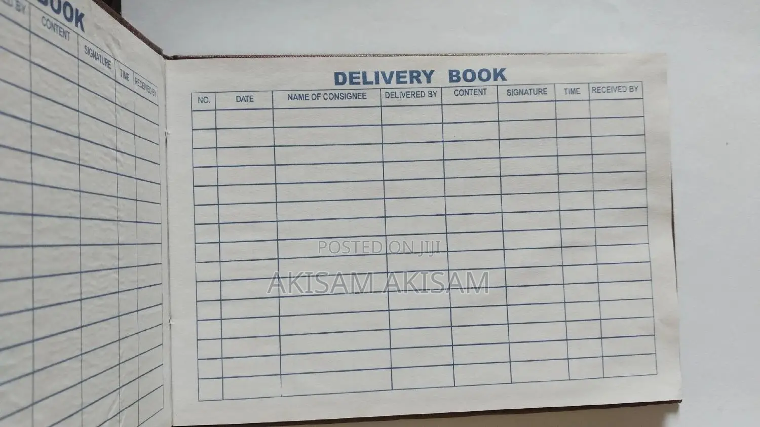 Delivery Book
